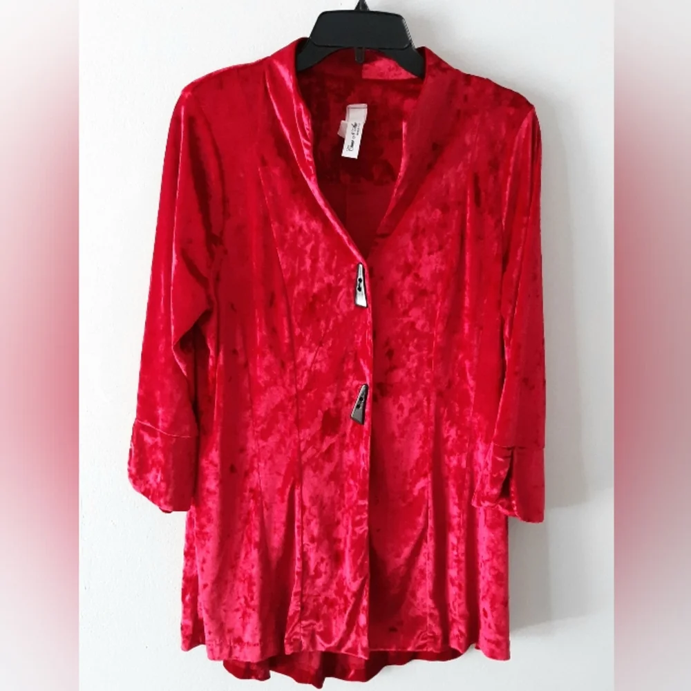 VTG Crushed Velvet Blazer - Picture 1 of 7